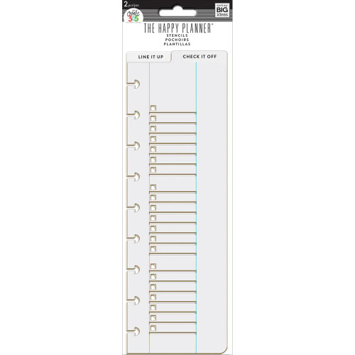 The Happy Planner - Me and My Big Ideas - Classic Planner Stencil - Line It Up & Check It Off