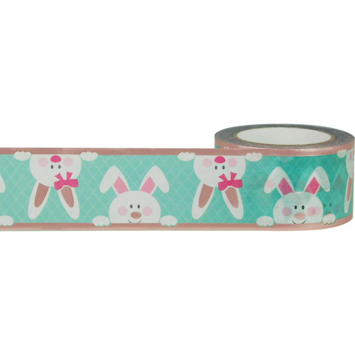 Little B - Foil Washi Tape 25mm x 10m - Bunnies with Rose Gold Little B - Foil Washi Tape 25mm x 10m - Bunnies with Rose Gold