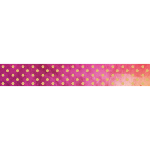 Little B Decorative Foil Washi Tape 15mm x 10m - Watercolor with Gold Foil Octogons Little B Decorative Foil Washi Tape 15mm x 10m - Watercolor with Gold Foil Octogons