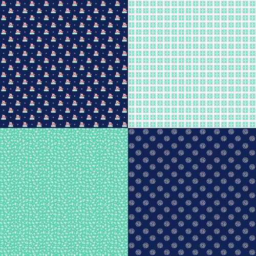 Fabric - A Little Sweetness - Tasha Noel - Fat Quarter Panel Navy #FQP6511-NAVY
