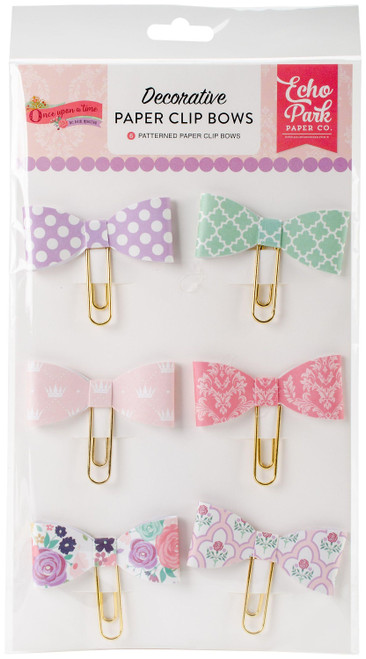 Echo Park Paper Co - Once Upon A Time Princess - Decorative Paper Clip Bows Echo Park Paper Co - Once Upon A Time Princess - Decorative Paper Clip Bows