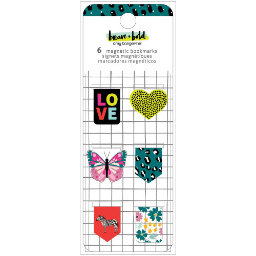 American Crafts - Amy Tangerine - Brave & Bold Magnetic Bookmarks American Crafts - Amy Tangerine - Brave & Bold Magnetic Bookmarks