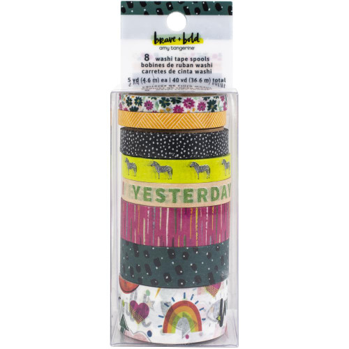 American Crafts - Amy Tangerine - Brave & Bold - Washi Tape - Set of 8 American Crafts - Amy Tangerine - Brave & Bold - Washi Tape - Set of 8