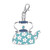 Riley Blake Designs - Lori Holt of Bee in my Bonnet - Cook Book Enamel Charm Blossom Teapot