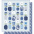 Ginger Jars Quilt Kit - Featuring Blueprint by Camille Roskelley