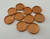 Metal Planner Discs - Medium (33mm) - Set of 11 - Solid Gold/Orange 
