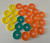 Plastic Planner Discs - Medium (35mm) - Assortment (Yellow, Teal & Orange) - Set of 24