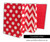 Standing Up Paper Bags - Chevron, Polka Dot, Plain - Red