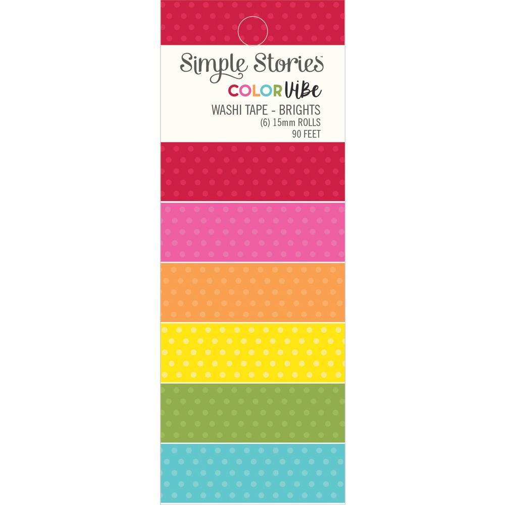 Simple Stories - Color Vibe Washi Tape - Brights - Set of 6 ...