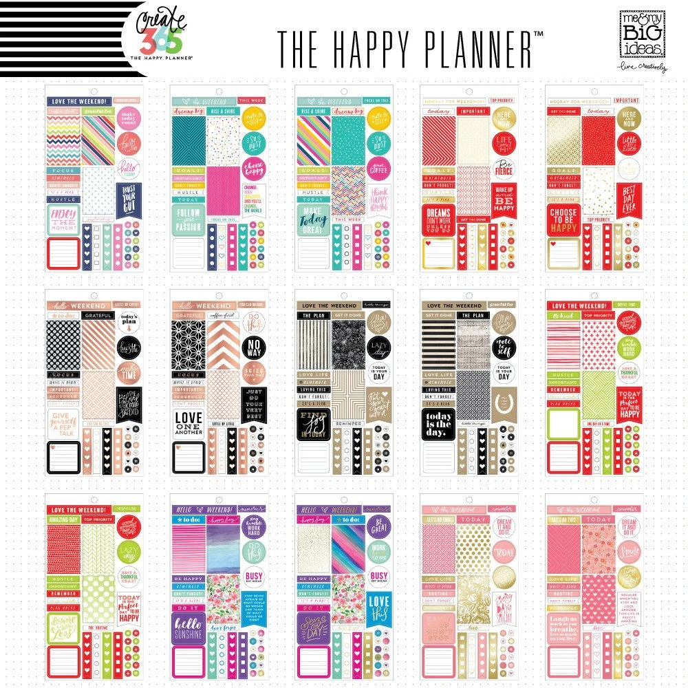Me and My Big Ideas - The Happy Planner - Value Pack Stickers - Color ...