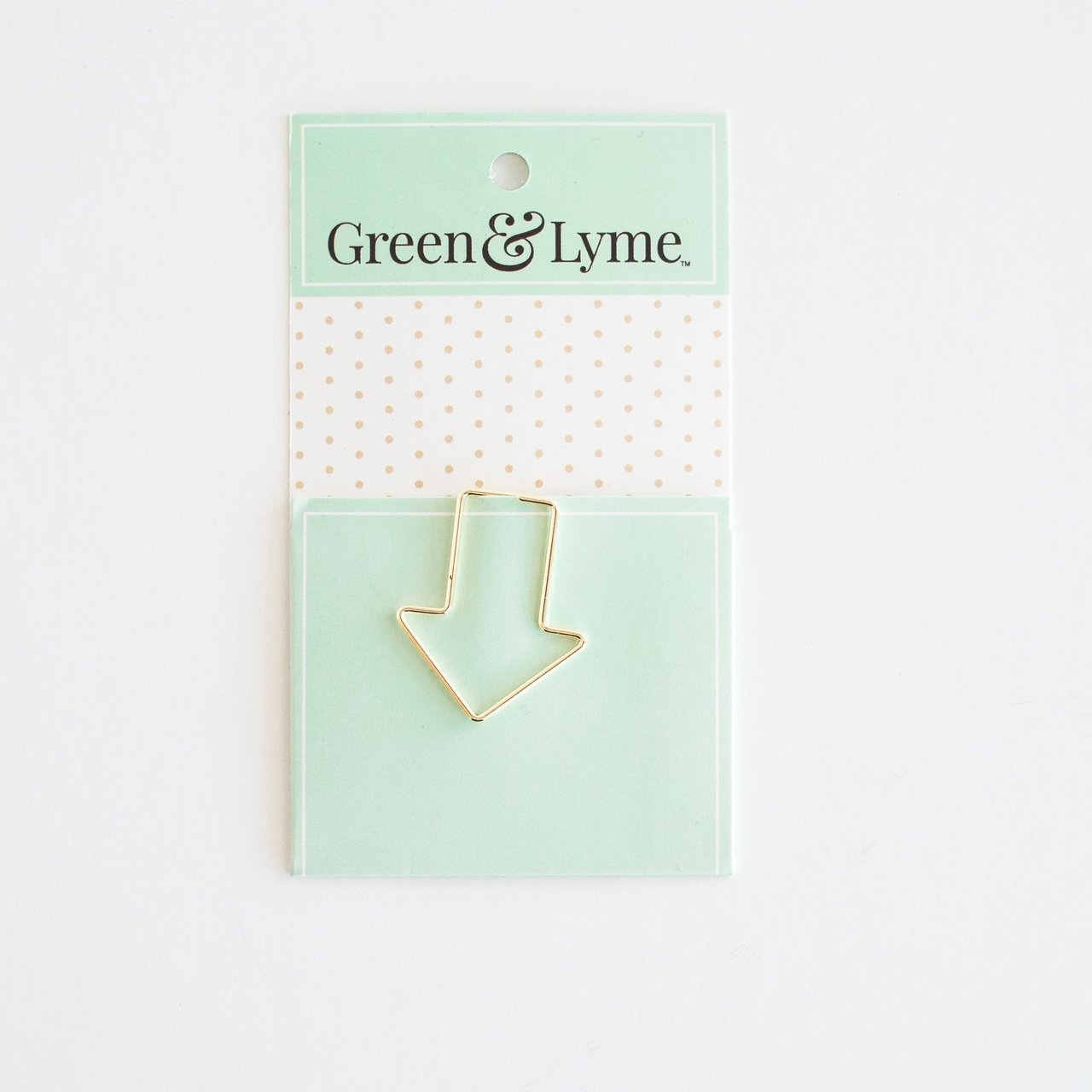 Arrows Paperclip Green and Lyme - Arrow Paper Clip - CarefullyCrafted