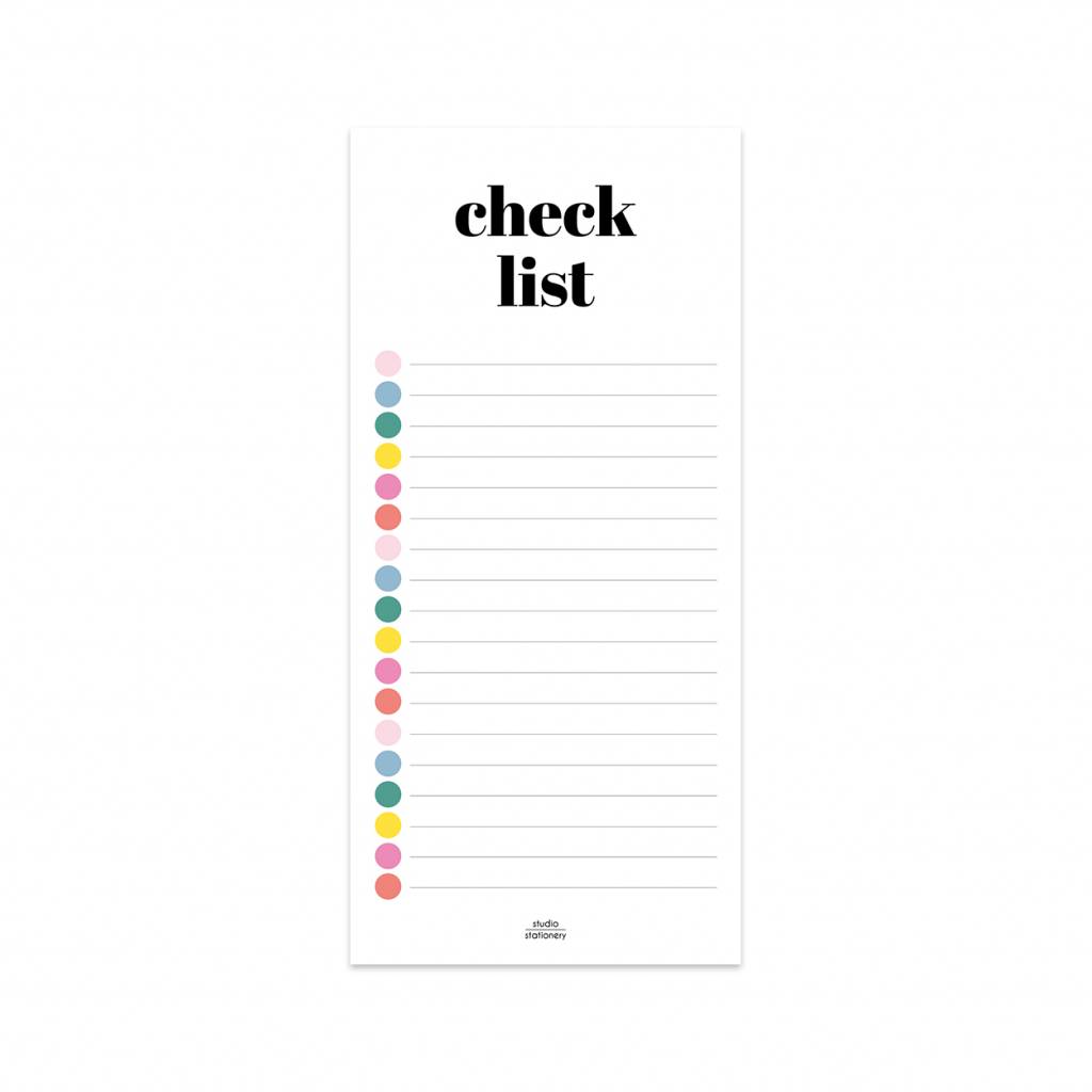 Studio Stationery - Noteblock Checklist - CarefullyCrafted