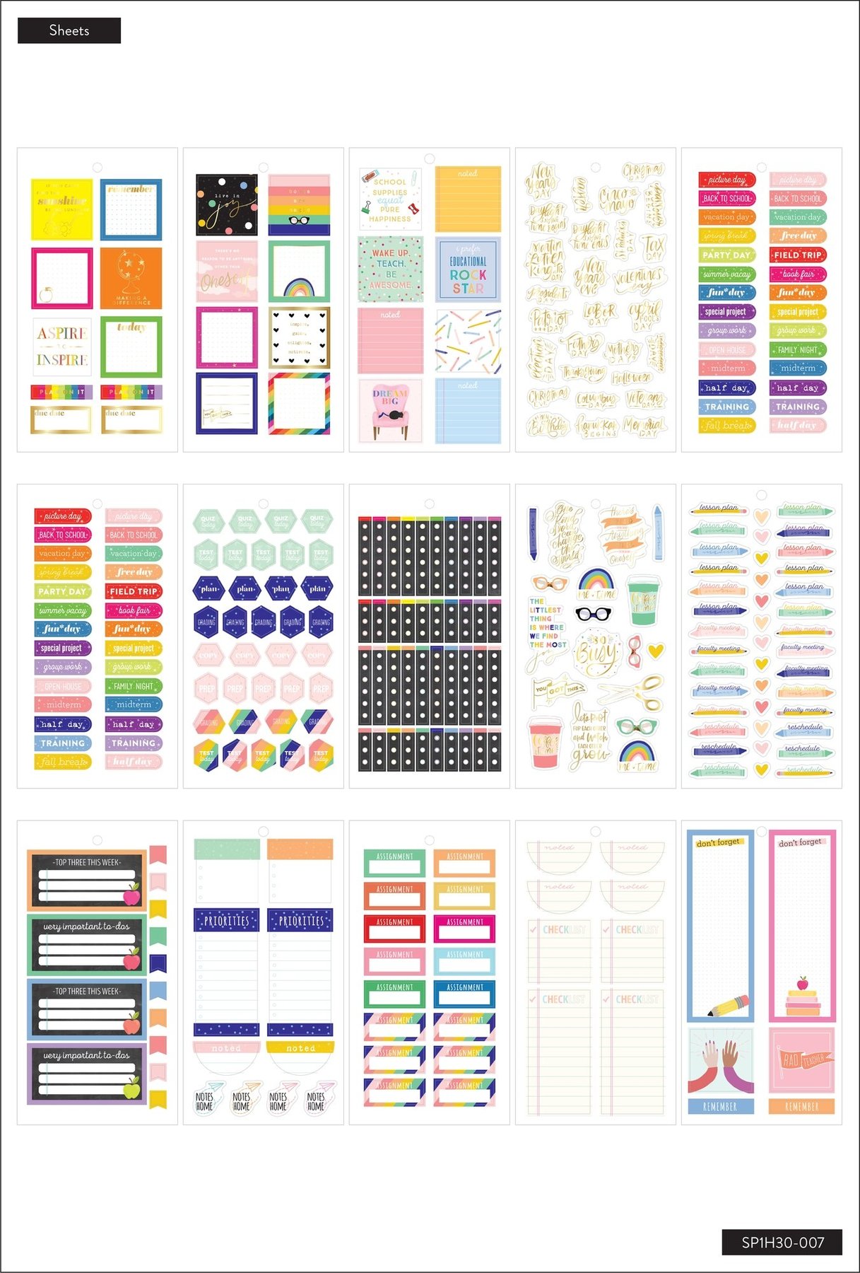 The Happy Planner - Me and My Big Ideas - Value Pack Stickers - Big ...