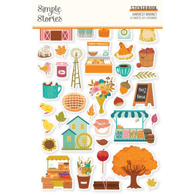 Simple Stories - A5 Sticker Book - Harvest Market - CarefullyCrafted