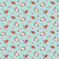 Riley Blake Fabric - Pixie Noel 2 by Tasha Noel - Poinsettias Aqua #C12113-AQUA