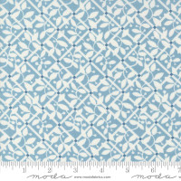 Moda Fabric - Shoreline - Camille Roskelley - Lattice Checks and Plaids Blender - Light Blue #55303 12 - BOLT END 65cm