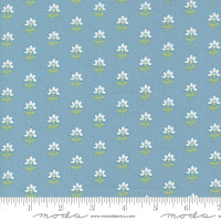 Moda Fabric - Shoreline - Camille Roskelley - Coastal Florals - Light Blue #55301 12 - BOLT END 54cm