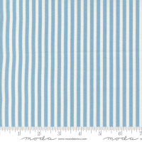 Moda Fabric - Shoreline - Camille Roskelley - Simple Stripes - Light Blue #55305 12 - BOLT END 55cm