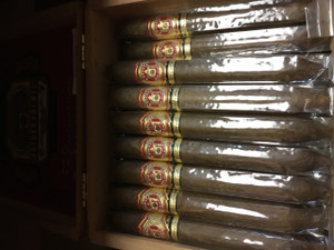 Single stick 
The Arturo Fuente Hemingway Signature Perfecto employs the distinctive "Hemingway Blend" created by Carlos Fuente in one of the most difficult cigar shapes: the perfecto (6 x 47). The Fuente Hemingway's combination of patiently aged Dominican filler and binder encased in a select African Cameroon wrapper produces thick clouds of white smoke with a rich, pleasing aroma. Arturo Fuente has created this mild-to-medium bodied cigar of impeccable construction and perfect burn in dedication to "The Old Man and the Sea" himself, Ernest Hemingway. This line is a limited release, so they don't stay in our humidors for very long at a time. If you're serious about your smokes, you definitely need to give these a try while you can.