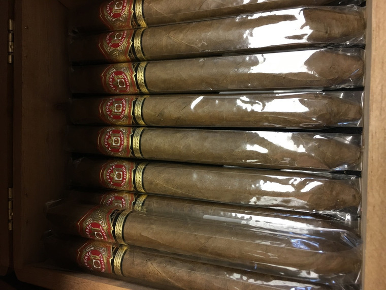  
The Arturo Fuente Hemingway Classic Perfecto employs the distinctive "Hemingway Blend" created by Carlos Fuente in one of the most difficult cigar shapes: the perfecto (7 x 48). In fact, this Hemingway line is so good that it earned a 93 rating by Cigar Aficionado. The Fuente Hemingway's combination of patiently aged Dominican filler and binder encased in a select African Cameroon wrapper produces thick clouds of white smoke with a rich, pleasing aroma. Arturo Fuente has created a mild-to-medium bodied cigar of impeccable construction and perfect burn in dedication to "The Old Man and the Sea" himself, Ernest Hemingway.
 
 
Cigar Profile
MILD
 
FULL
 
Strength:
Wrapper:
Size:
Origin:
Medium
Sun Grown
Perfecto (7" x 48)
Dominican Rep
 
 

 

 
 