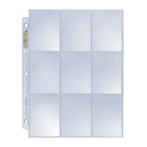Binder Page: Ultra Pro - 9-Pocket Clear (Platinum Series) (100 ct.)