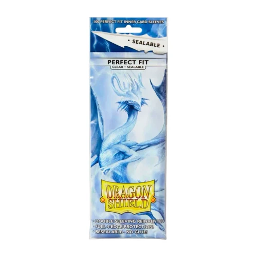 Card Sleeves: Dragon Shield Standard Perfect Fit - Clear Sealable (100 ct.)