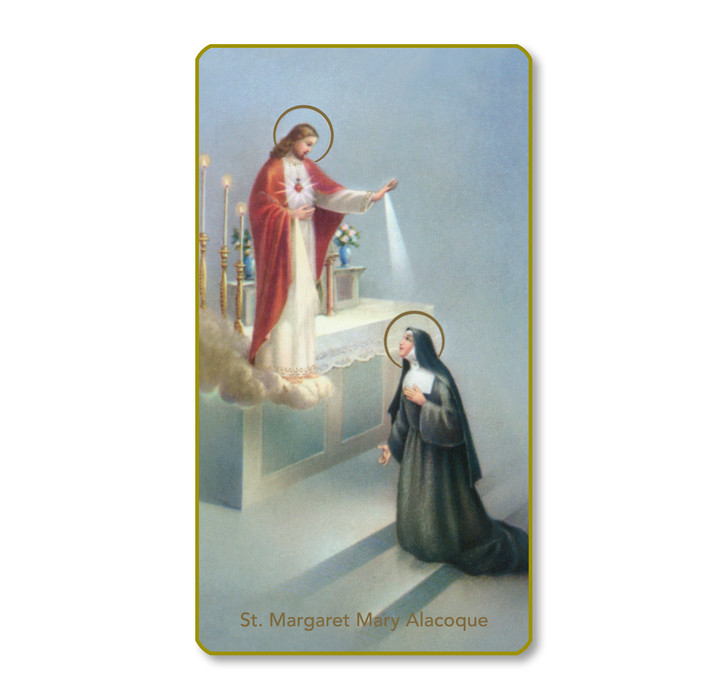 Saint Margaret Mary Alacoque Paper Holy Card  pk of 100
