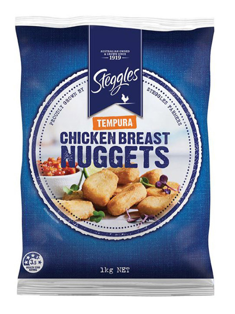 Buy Nuggets Chicken Breast Tempura Steggles 1kg Online | ZT Wholesale
