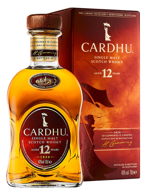 CARDHU 12YO SINGLE MALT SCOTCH WHISKY 700ML BOXED