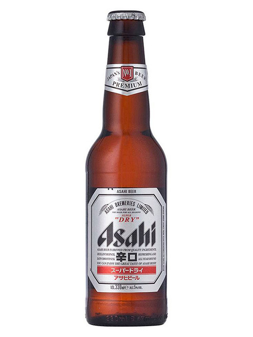ASAHI SUPER DRY JAPANESE BEER BOTTLES 330ML
