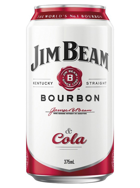 JIM BEAM WHITE LABEL & COLA CANS 375ML