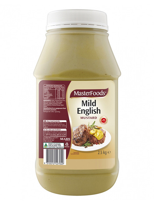 MASTERFOODS MILD ENGLISH MUSTARD 2.5KG