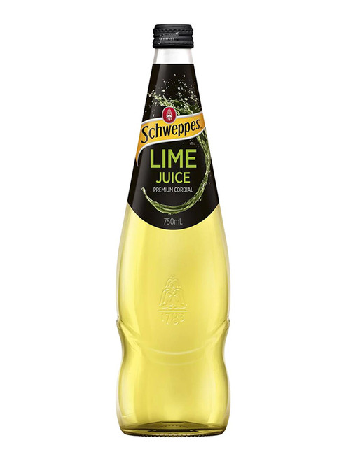 SCHWEPPES LIME JUICE CORDIAL 750ML 12PK