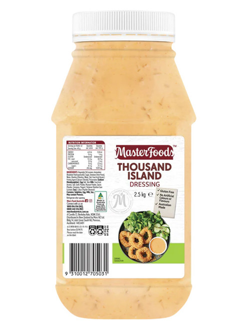 MASTERFOODS THOUSAND ISLAND DRESSING 2.5KG