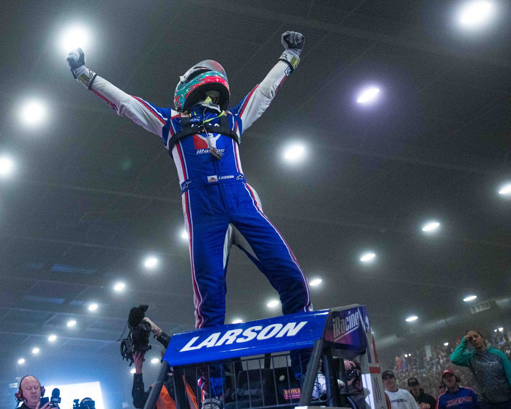   13th Attempt Proves Lucky as Larson Captures First Chili Bowl Nationals Win!