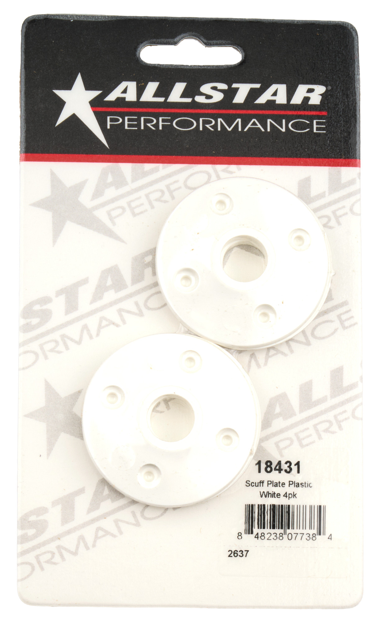 Scuff Plate Plastic White 4pk ALL18431 | Allstar Performance