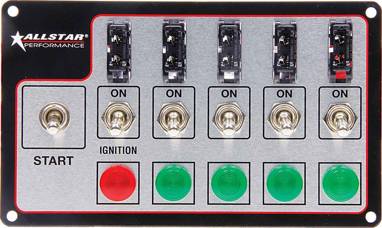 Fused Switch Panel 4 x 7 in Dash Mount | Allstar Performance
