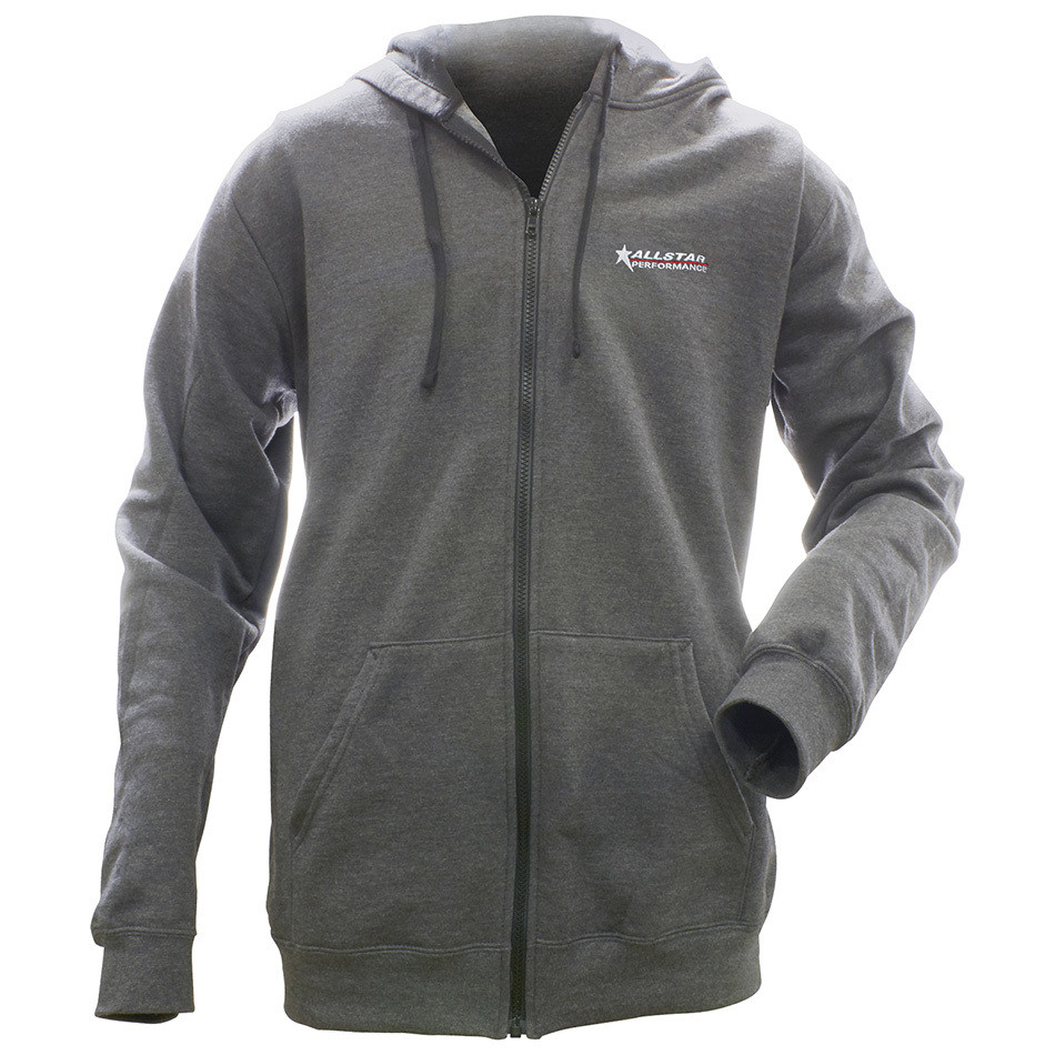 Full Zip Hooded Sweatshirt Charcoal XL | Allstar Performance