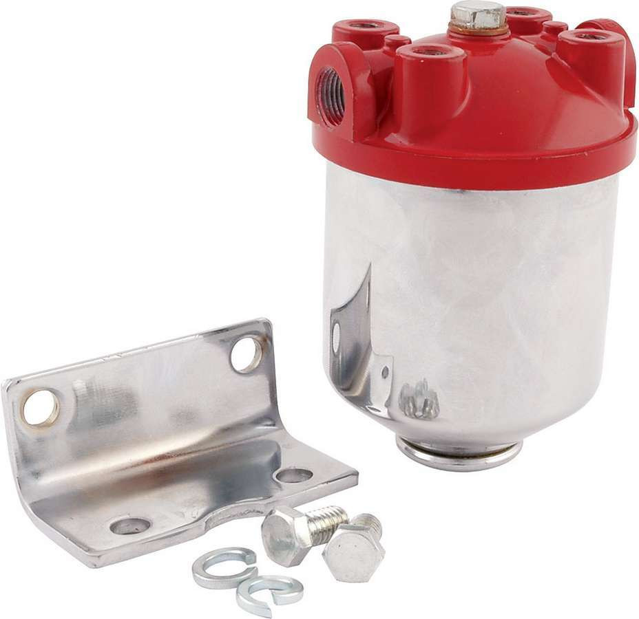 Fuel Filter Chrome Canister 10 Micron Allstar Performance