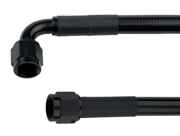 Coated Braided Line 15" #6 Hose -6 Straight/-6 90 Degree ALL48466-15 Allstar Performance
