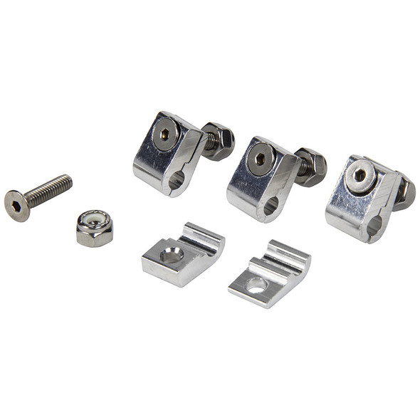 2pc Aluminum Line Clamps 3/16in 4pk ALL18320 Allstar Performance