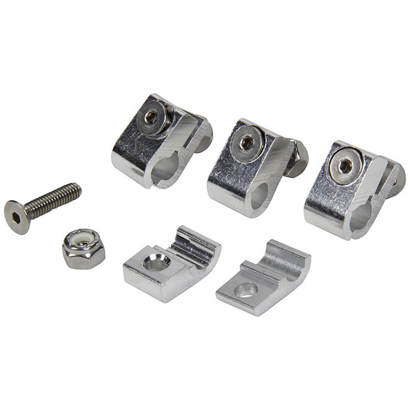 2pc Aluminum Line Clamps 1/4in 4pk ALL18321 Allstar Performance