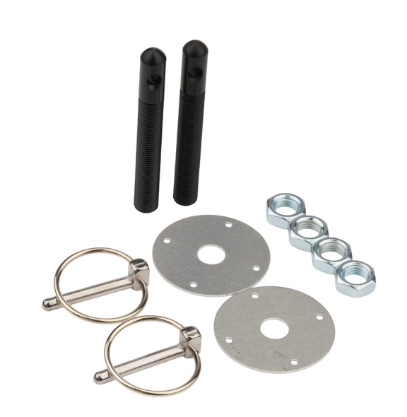 Aluminum Hood Pin Kit 1/2in Black ALL18504 Allstar Performance
