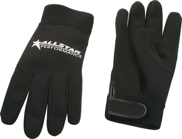 Allstar Gloves Black Med Crew Gloves ALL99940 Allstar Performance