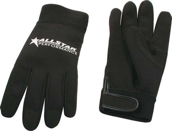 Allstar Gloves Black Large Crew Gloves ALL99941 Allstar Performance