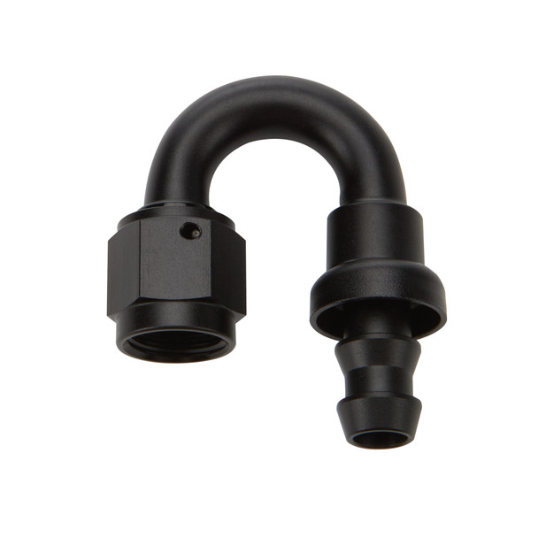 Pushlock Hose End Black 180 Deg Elbow -8 ALL49483