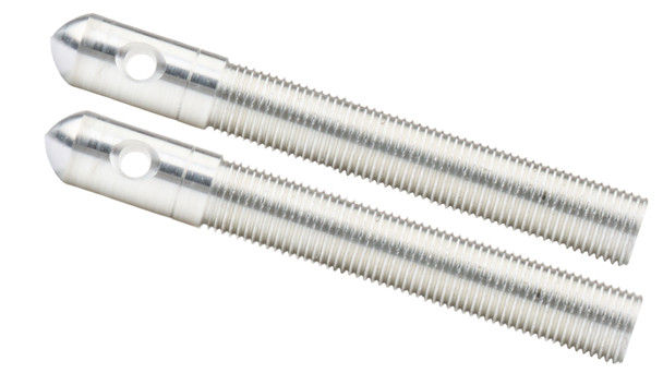 Aluminum Hood Pins 1/2in with 3/16in Holes Silver ALL18498