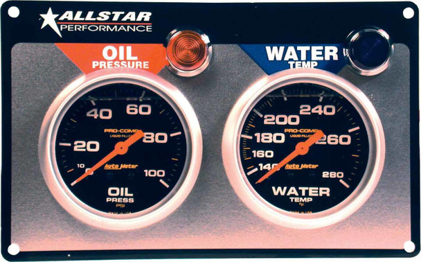 2 Gauge Panel A/M OP/WT Liquid Filled ALL80120 Allstar Performance