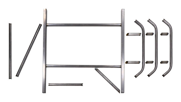 ALL99228 Roll Cage, Strut Kit, Mini Enduro, Weld-On, 1.75 in Diameter, 0.095 in Wall, Steel, Natural, Ford Focus, Kit