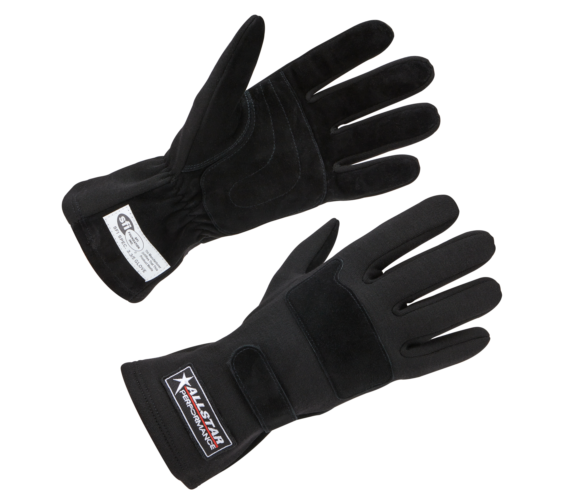 Racing Gloves SFI 3.3/5 D/L Black Small ALL915011 - Allstar